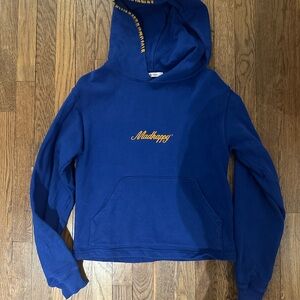 Madhappy Blue Hoodie with Orange Accents